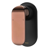 Ikon Kara Shower Mixer Matt Black and Rose Gold